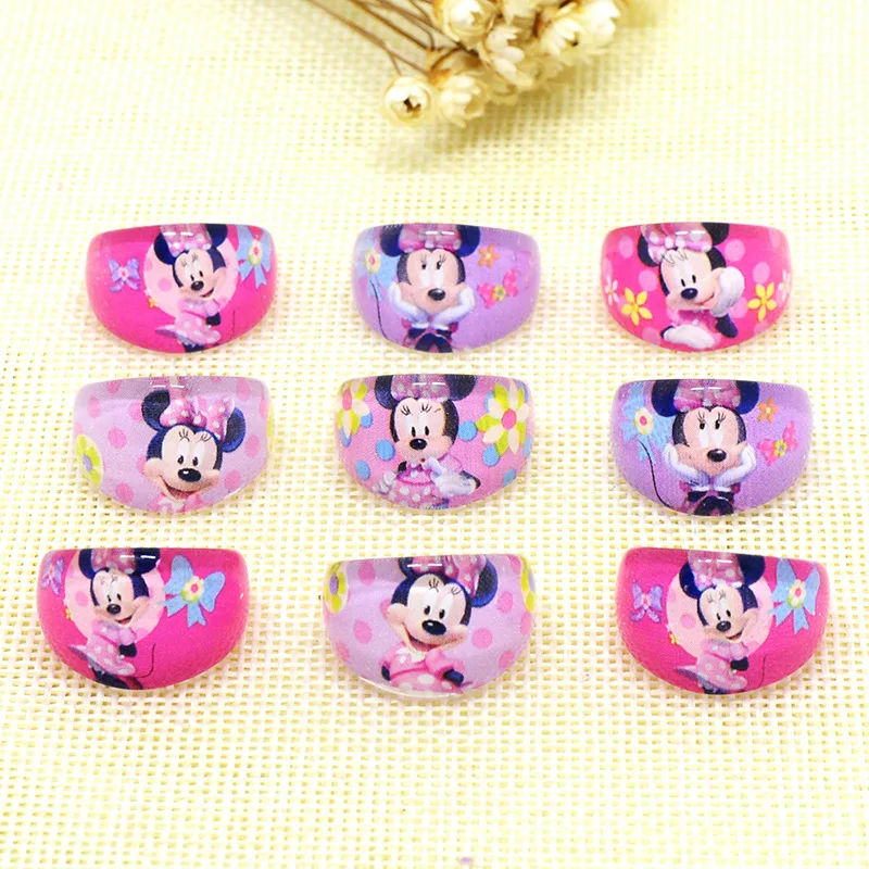 5 шт./лот детское кольцо из мультфильма Принцесса Диснея аксессуары Минни Маус