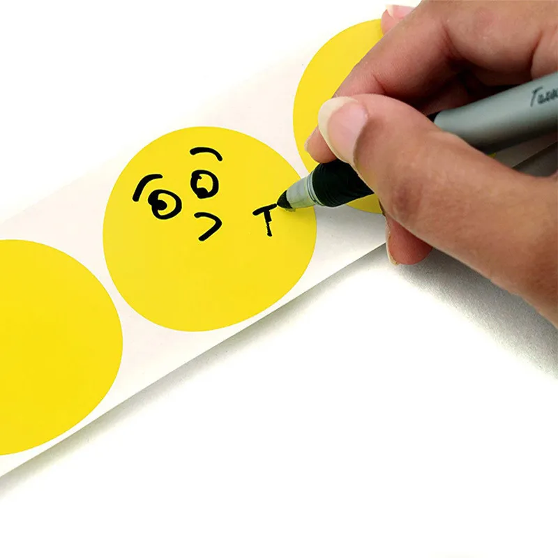 500 шт./рулон 12 цветов цветные наклейки в горошек 1 дюйм канцелярские