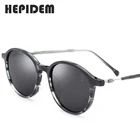 Солнцезащитные очки ацетатные для мужчин и женщин, модные брендовые дизайнерские Поляризационные солнечные очки, винтажные круглые солнечные очки в стиле ретро, без винтов