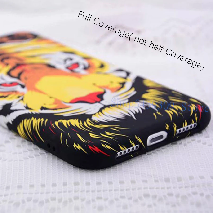 Fashion Lion Wolf Tiger Dark Luminous TPU Case For iPhone 6 6s 7 8 Plus 11 12 Pro X XS MAX XR Glow The Night Soft Phone Cover