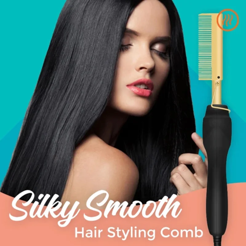 

2019 Silky Smooth Hair Styling Comb Electric Hair Straightening Comb for Long-lasting Velvety Smooth Supple Hair Style