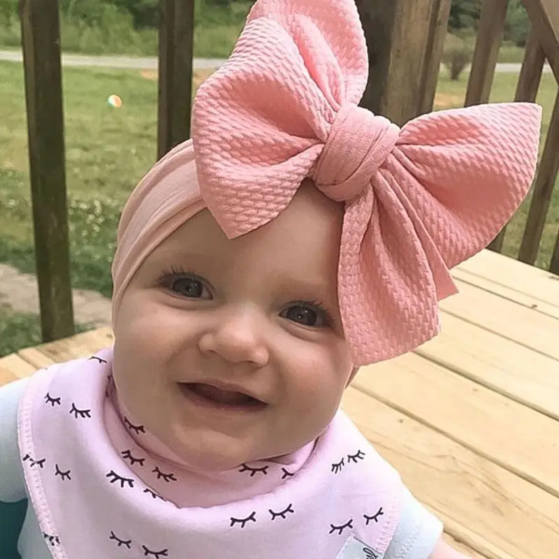 

8 Pcs/Set Baby Infants Toddler Turban Nylon Hair Band Bowknot Wide Elastic Headband Photo Props Headdress Decorations Accessorie