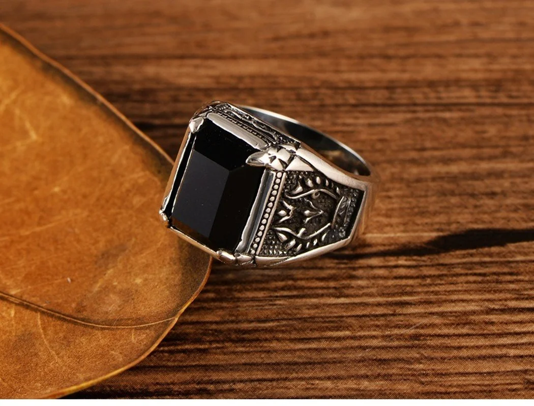 925 пробы серебряные ювелирные изделия куртка из искусственной кожи черный агат