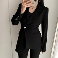 womens blazer with babados high quality korean work women autumn fashion business long mango casual dress from