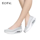 Женские туфли на платформе EOFK, Летние удобные туфли на плоской подошве, без застежки
