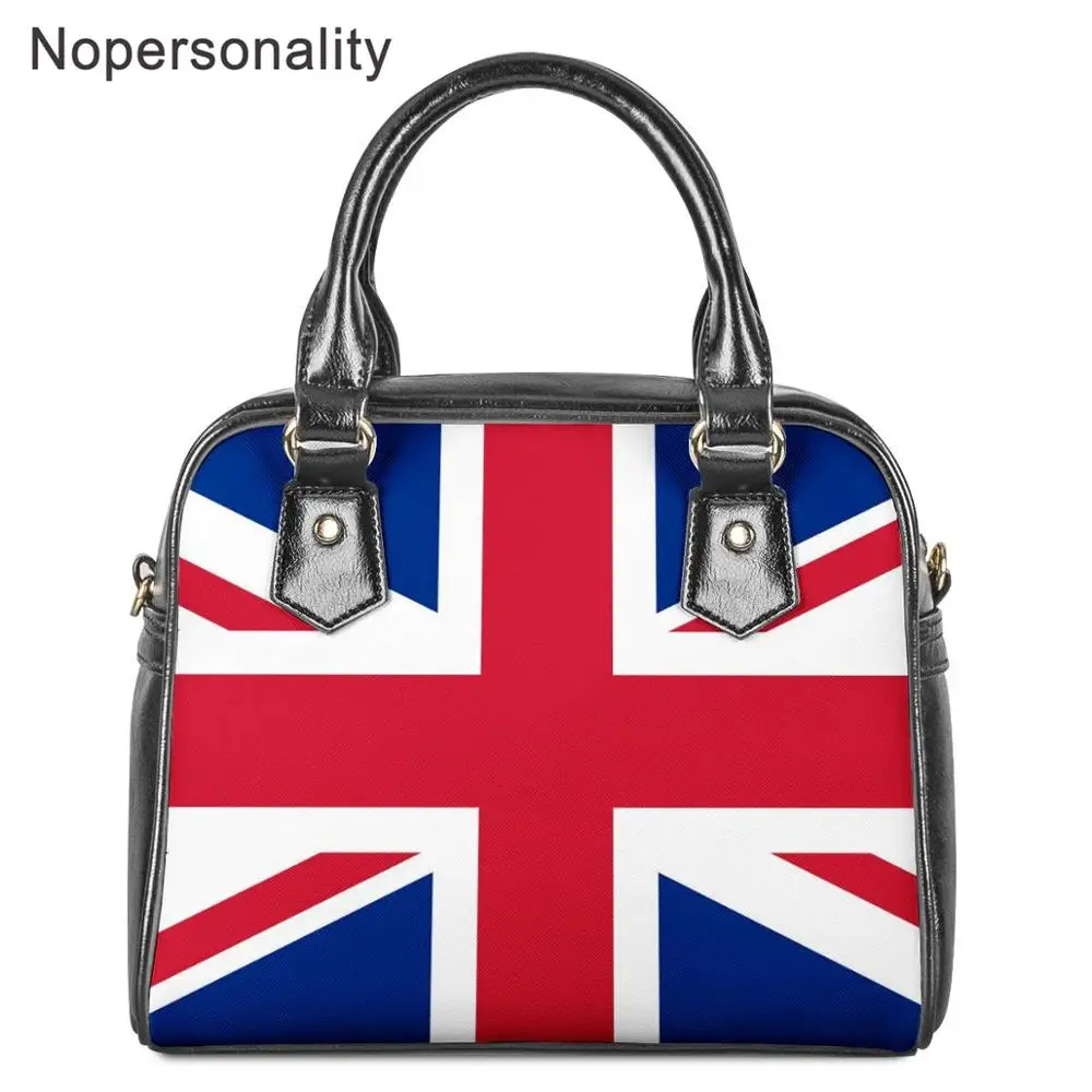 

Сумка на плечо Nopersonality для девочек-подростков, женская сумочка-тоут из искусственной кожи с принтом флага США/Великобритании, водонепроница...