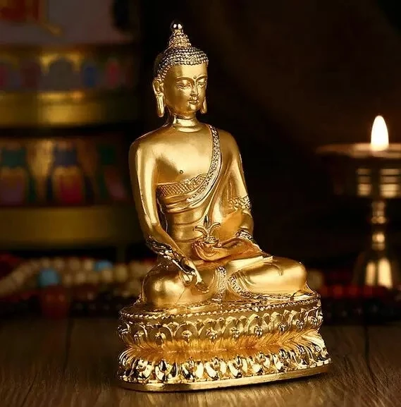 Тибетский буддизм ручной работы статуя старого Будды сплав позолоченный шакя