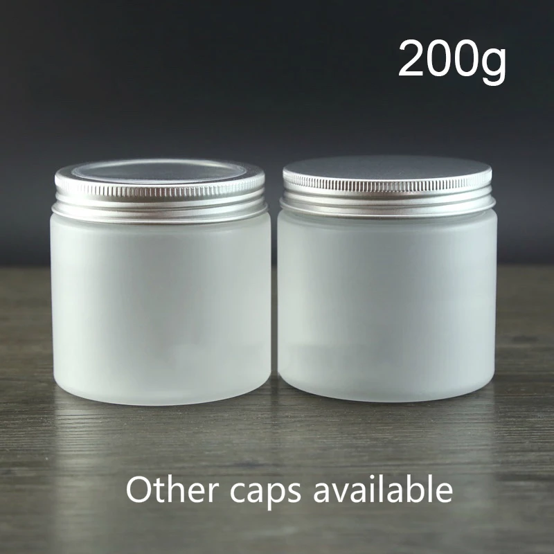 

10pcs 7oz Matte Plastic Bottle 200g Empty Cosmetic Frost Jar Refillable 200ml Body Lotion Cream Cookie Candy Containers