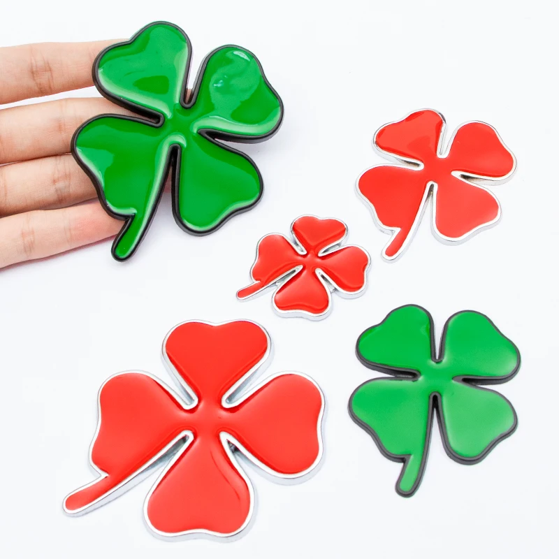 Стайлинг четырехлистного клевера 3D металлическая наклейка-эмблема для Skoda Chevrolet