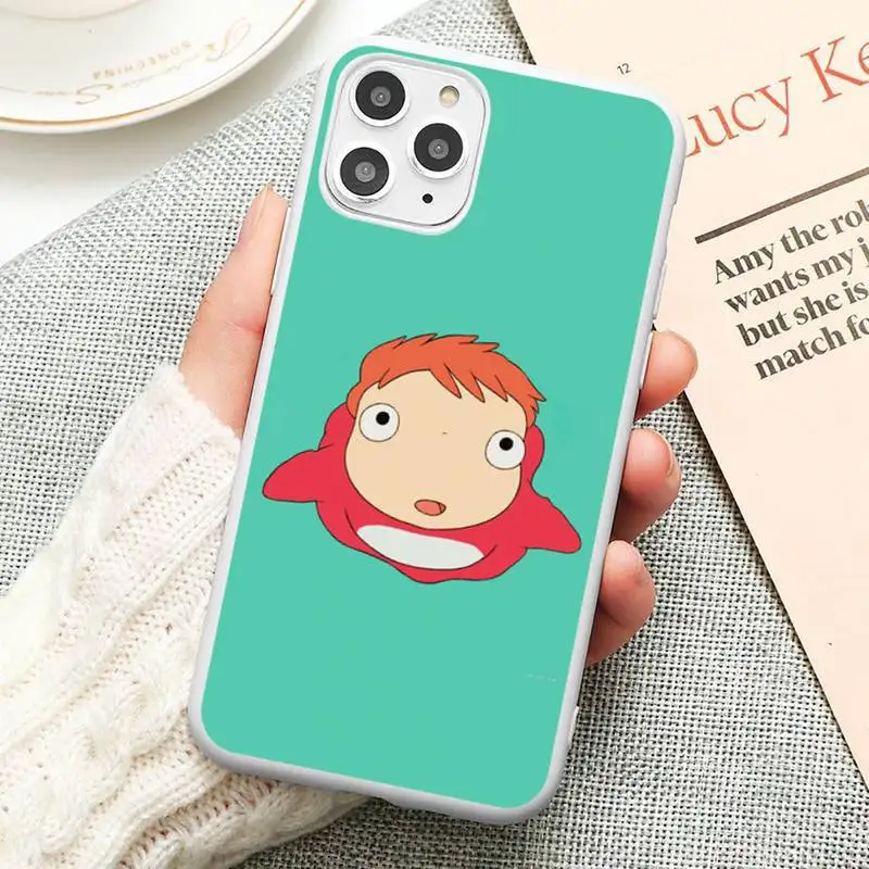 

ponyo Hayao Miyazak cartoon Phone Case Candy Color for iPhone 6 6S 7 8 11 12 XS X SE 2020 XR mini pro Plus MAX funda