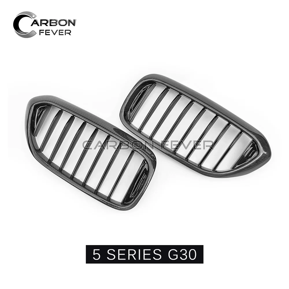 

Gloss Black Bumper Kidney Grille Front Mesh for BMW G30 G31 2017 - Saloon / Estate 2 - Slat Racing Grills