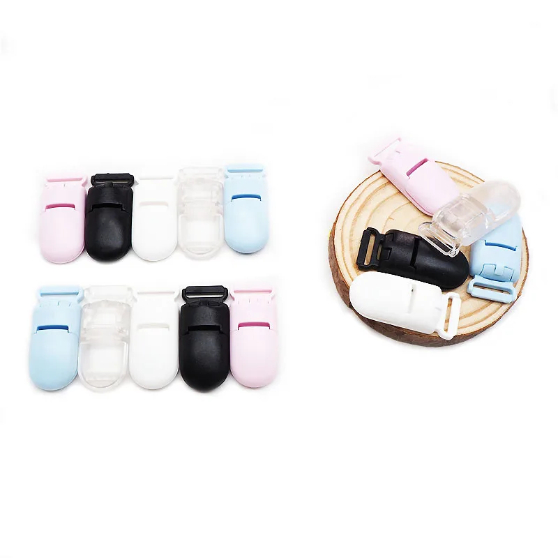 Ченкэй 10 шт. 15 мм Пластик детская пустышка на цепочке с прищепкой зажимы