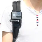 Поворотный на 360 градусов зажим для рюкзака аксессуары для Gopro Hero 10 9 8 7 6 5 Insta 360 ONE R Sjcam DJI OSMO фиксированный ремень на плечо для телефона
