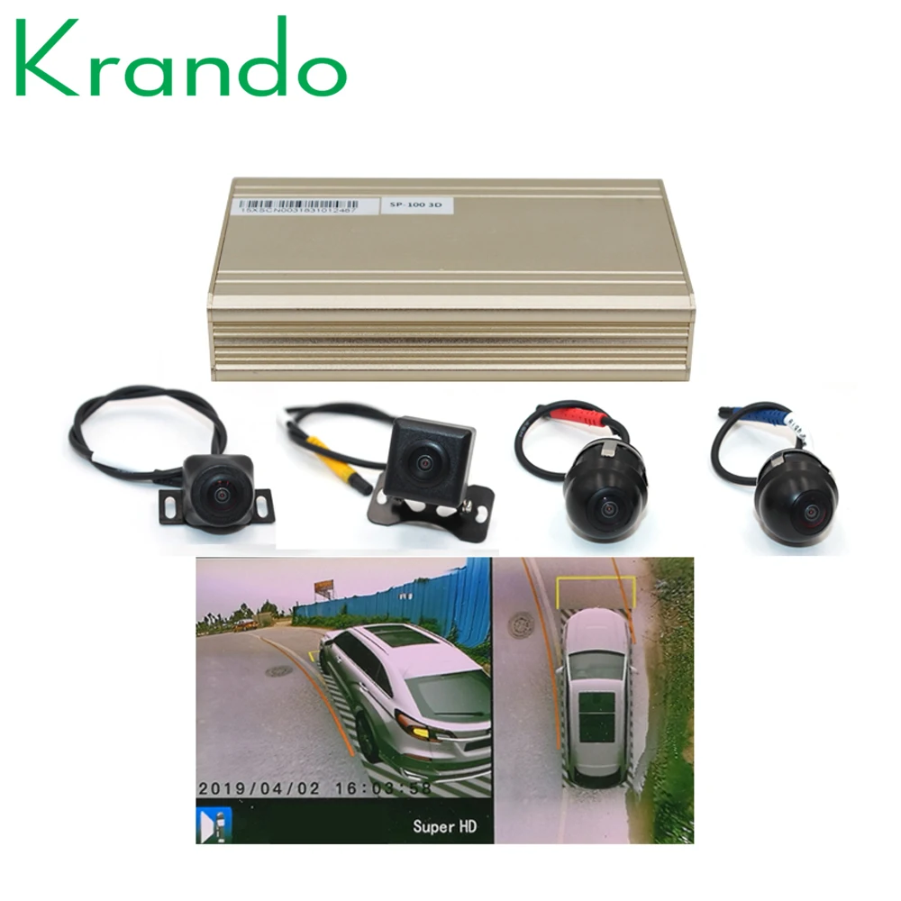Новейшая автомобильная система контроля объемного вида Krando 3D с обзором на 360