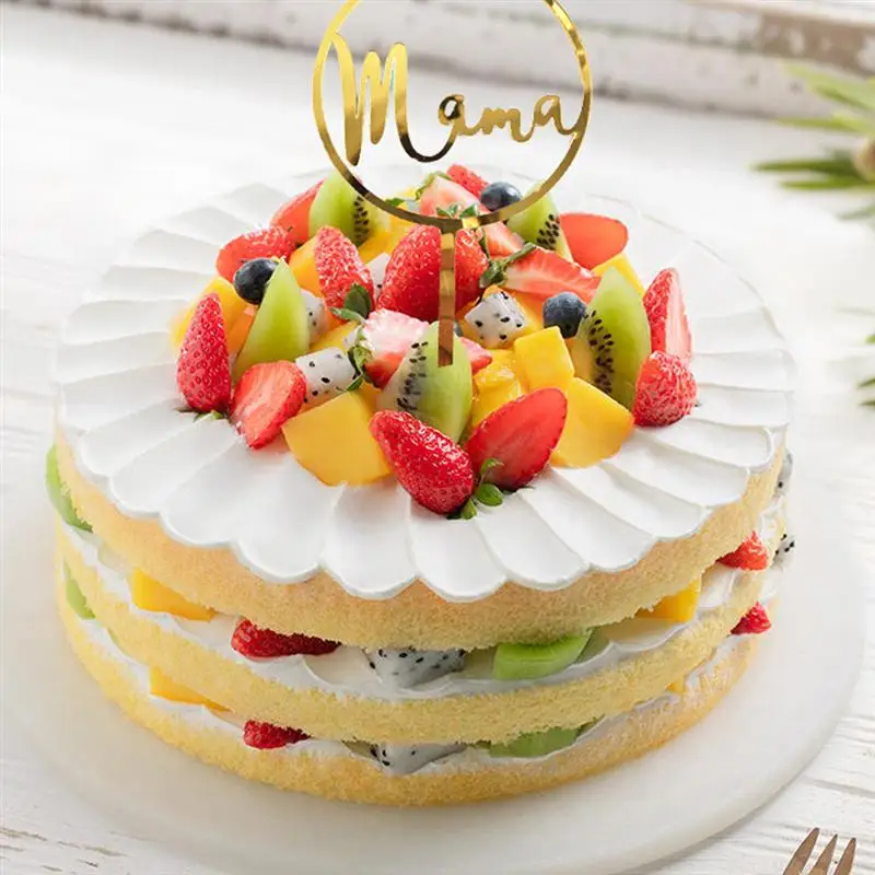 5 шт. акриловые топперы для торта с надписью мама|Товары украшения тортов| |