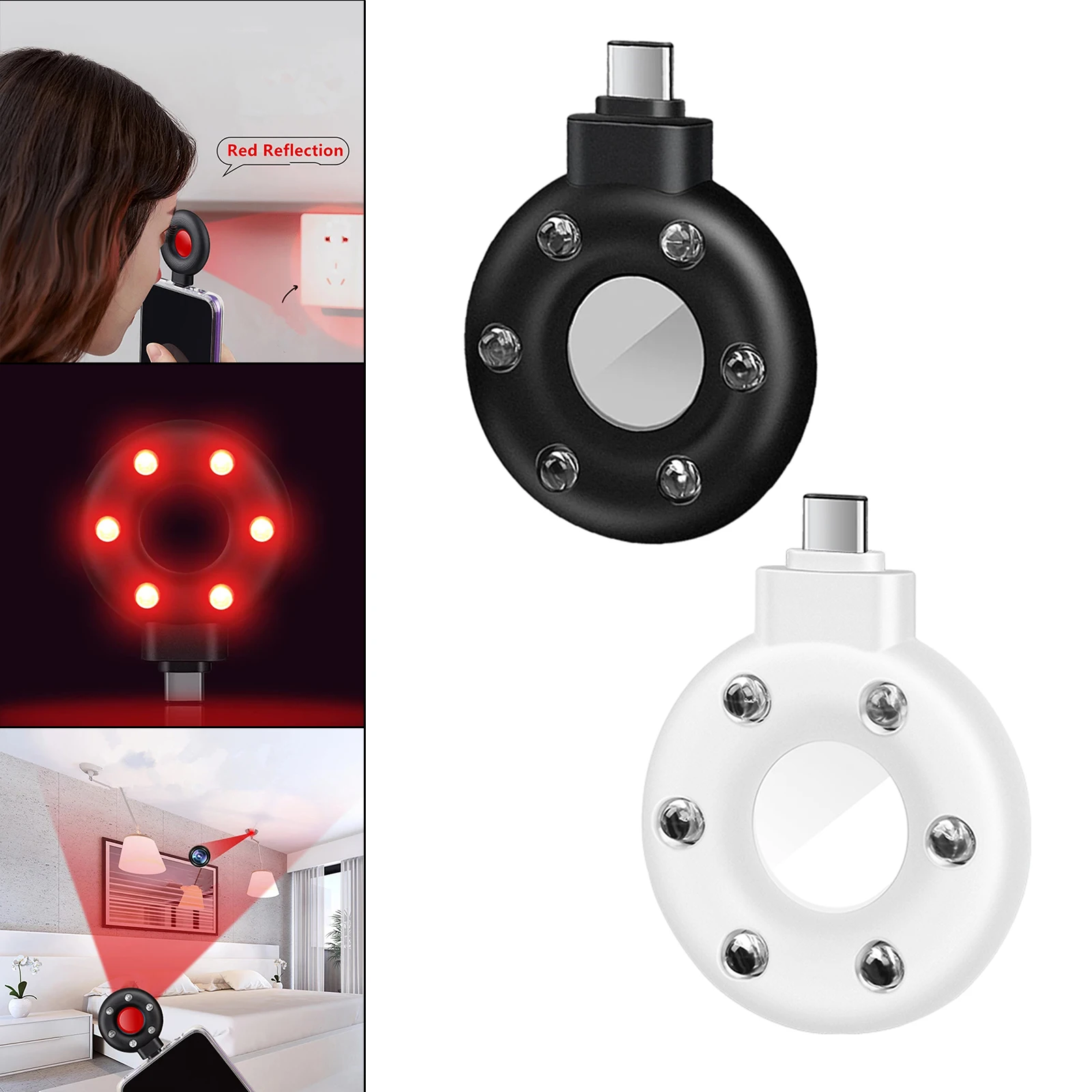 

Portable Invisible Camera Finder Camera Detector for Andriod Phone W/LED Lights for Travel Hotels