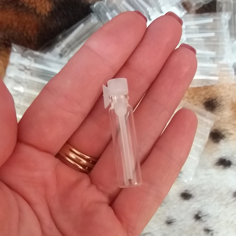 50 шт Мини стеклянные флаконы для образцов духов пустые с эфирным маслом 1 мл 2
