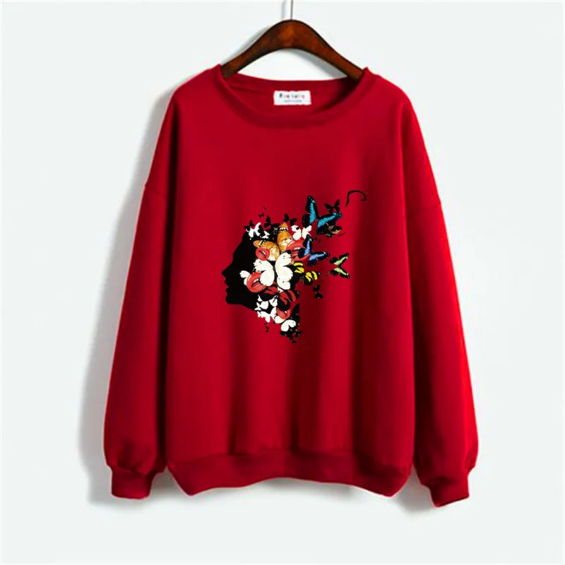 Женская толстовка, топы, осень, зимняя мужская толстовка с капюшоном, мультяшная девушка, слон, принт, пара, уличная толстовка, негабаритная мужская одежда