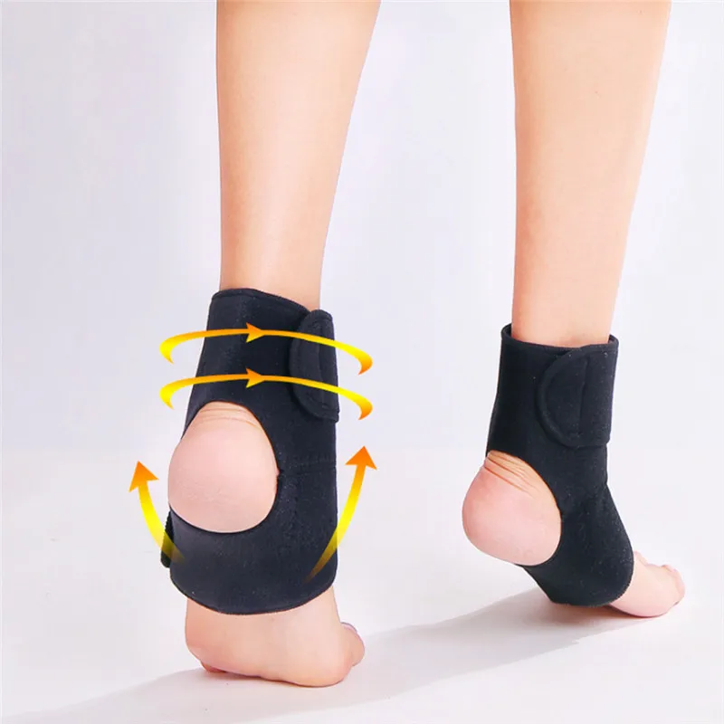 

1 Pair Tourmaline Foot Ankle Support Brace Protector Massage Belt Pad Self Heating Magnetic Therapy For Outdoor Winter Autumn