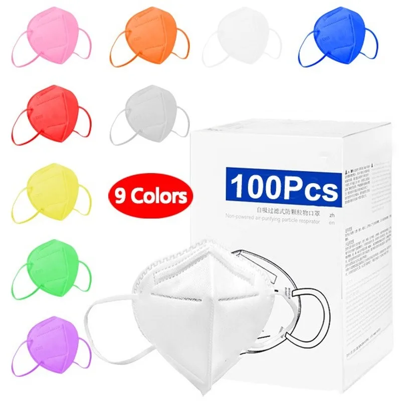 

Black Disposable Face Mask Cover 5-layer PM2.5 Covers Nose Dustproof Masks Pink Blue Orange