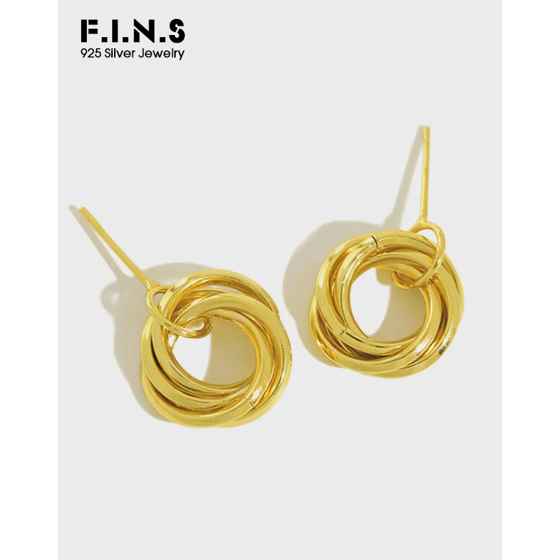 Серьги-подвески круглые из серебра 925 пробы | Украшения и аксессуары