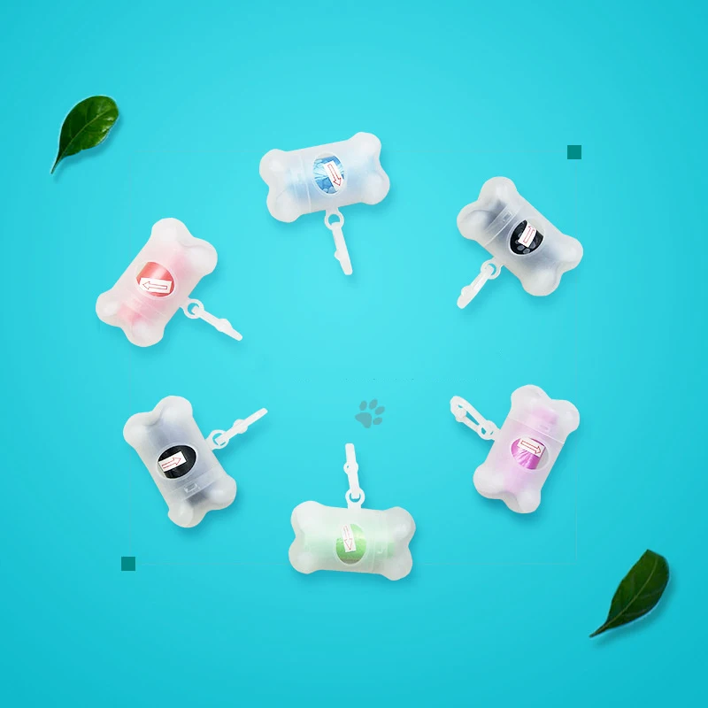 

1 Pcs Classic New Style Bone Shape Transparent Packaging Pet Dog Poop Bag Set Pet Dog Cleaning Supplies Dog Poop Bag Dispenser
