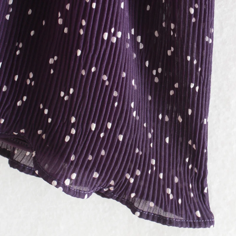 Женский комбинезон в горошек ZOEPO с воротником-стойкой | Женская одежда