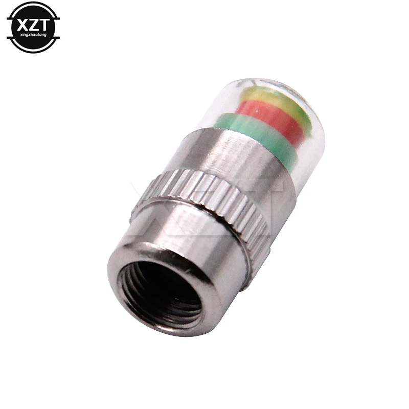 

4 PCS/Lot 2.4 Bar Car Auto Tire Pressure Monitor Valve Stem Caps Cover Sensor Indicator Alert