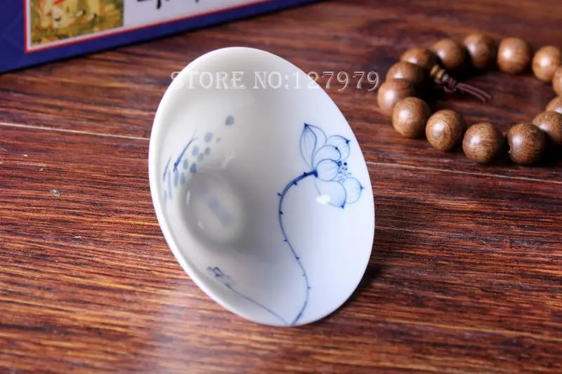 В продаже! Подлинная чашка Jingdezhen с бамбуковой шляпкой ручной росписи фарфоровая