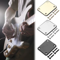 guitar neck plate st electric guitar neck plate joint back mounting plate with screws parts for guitar bass 3 color neck plate