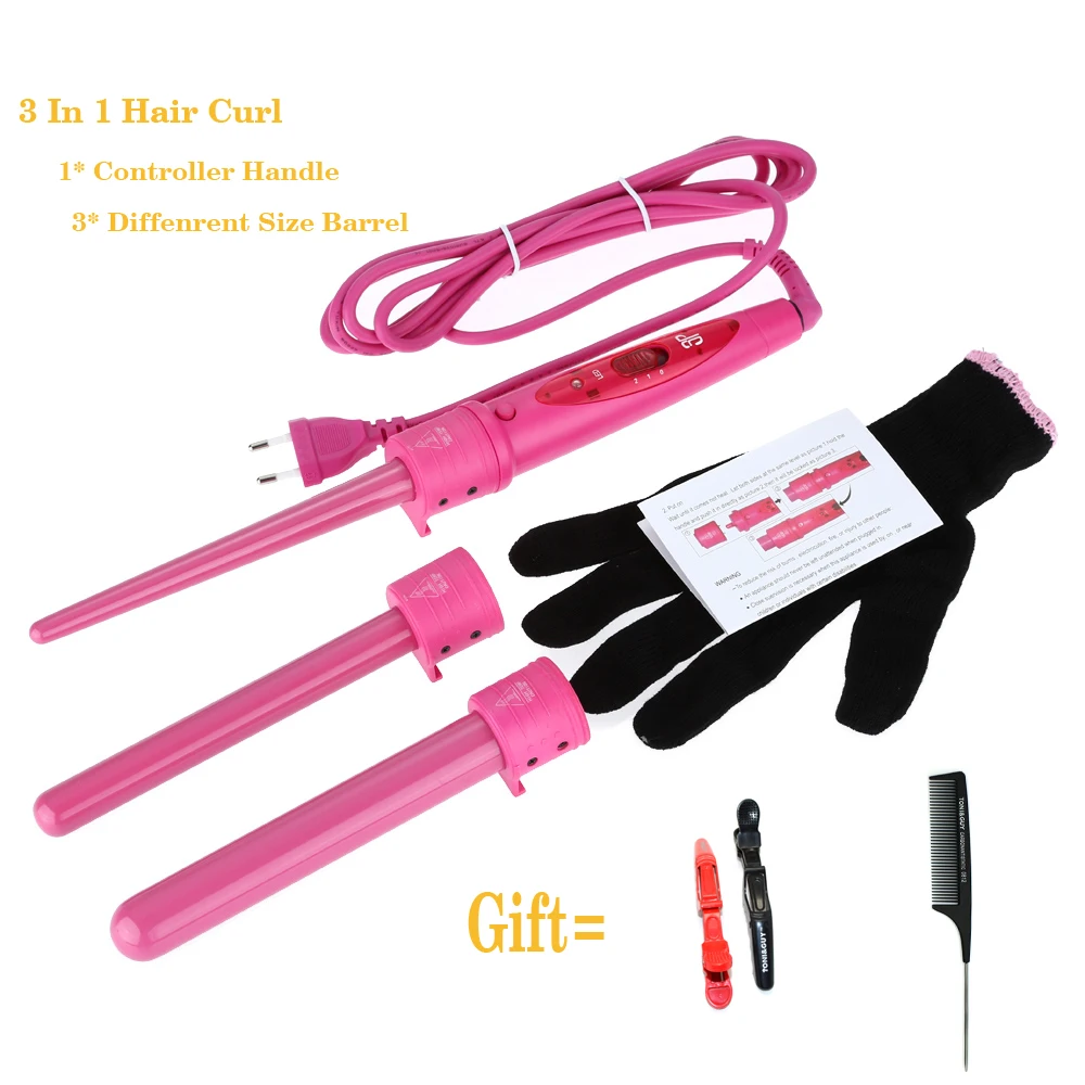 Лидер продаж Pro 3 в 1 для завивки волос Y 8 прически съемный палочка баррель