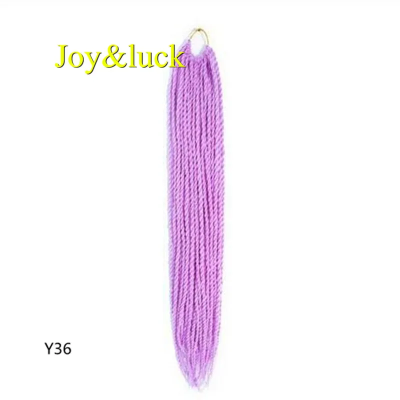 Y36 Joy& luck 24 дюйма Сенегальские закрученные крючком косички 30 прядей синтетические волосы для наращивания плетение волос - Цвет: Y36