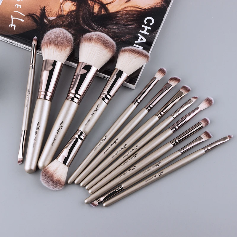 Набор кистей для макияжа Anmor набор из 12 с сумкой профессионального смешивания