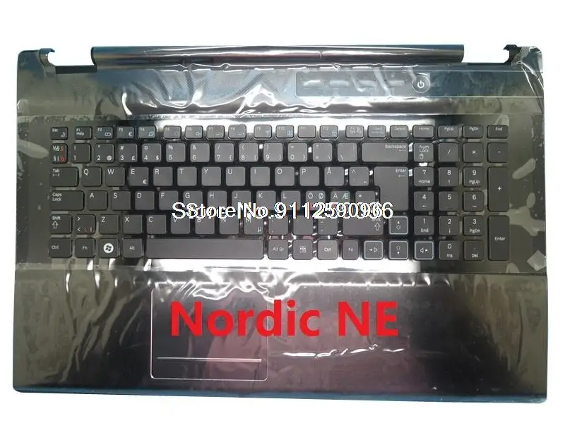 

Подставка для ноутбука и клавиатура для Samsung RF712 Nordic NE, верхняя крышка корпуса с подсветкой и сенсорной панелью