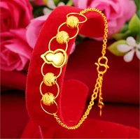 hi love 24k gold chain hand golden gourd gold bracelet party friend birthday gift mothers day fine jewelry