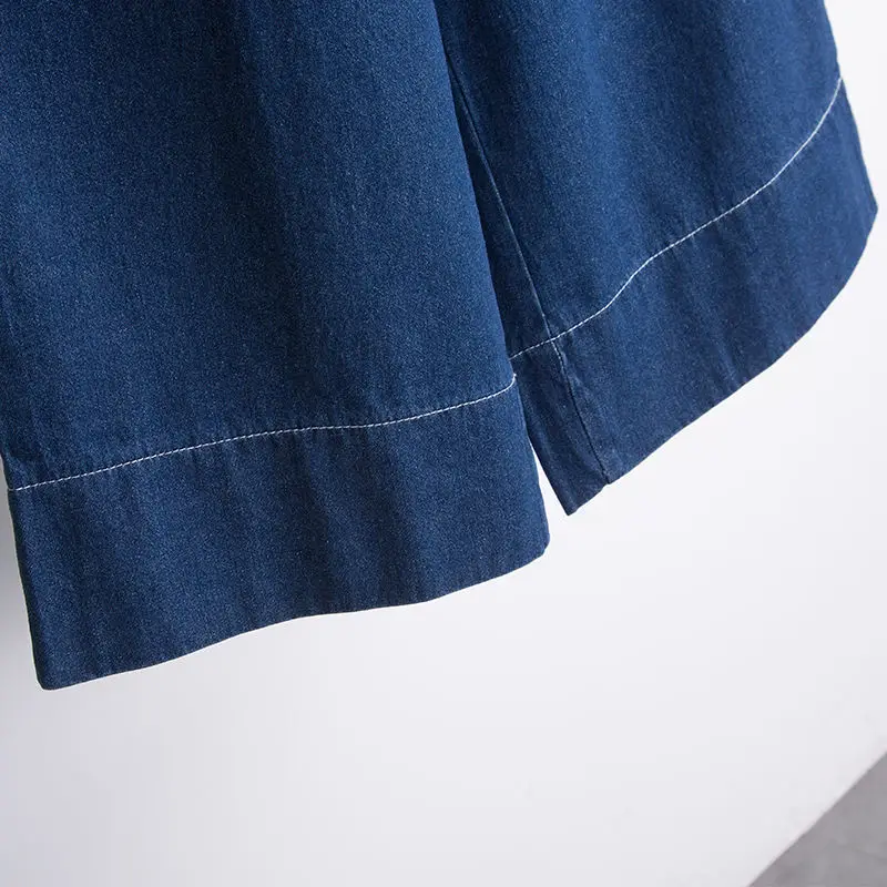 

5XL High Waist Jeans Women Vintage Plus Size Jeans Femme Wide Leg Pants Casual Loose Pocket Jeans Streetwear Denim Trousers