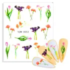 Наклейки для ногтей слайдер цветок Лотос Гвоздика Лаванда бабочка Сделай Сам цветочный дизайн водное тату для обертывания наклейки маникюр декор
