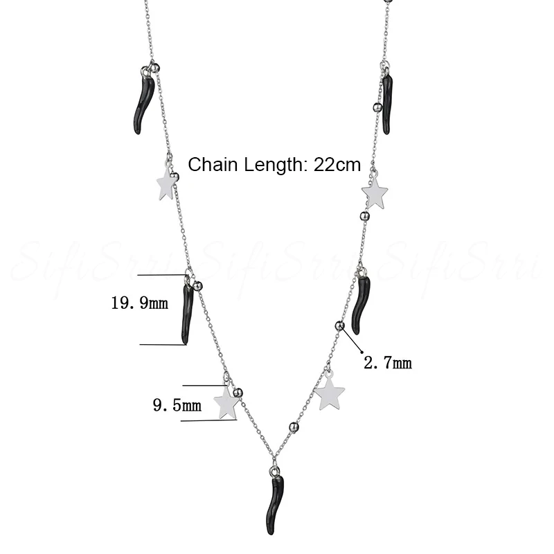 Женская цепочка из нержавеющей стали Sifisrri очаровательное колье в виде звезды