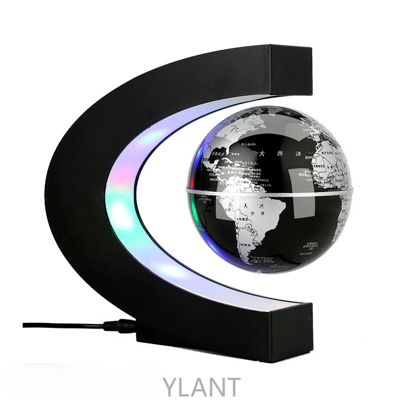 

SWT Home Electronic Antigravity Lamp Novelty Ball Light Birthday Decoration LED World Map Magnetic Levitation Floating Globe