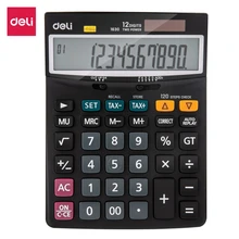 DELI 12 Digits Electronic Calculator Large Screen Desktop Calculators Home Office School Calculators Financial Accounting Tools