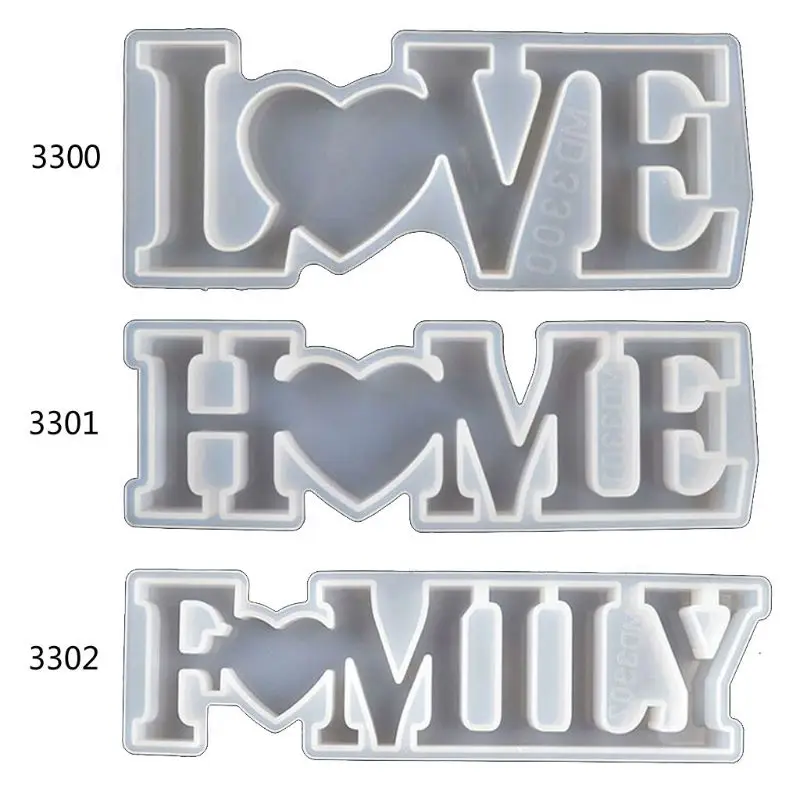 

Love Home Family Silicone Mold Love Sign Word Mold Epoxy Resin Molds Art Crafts