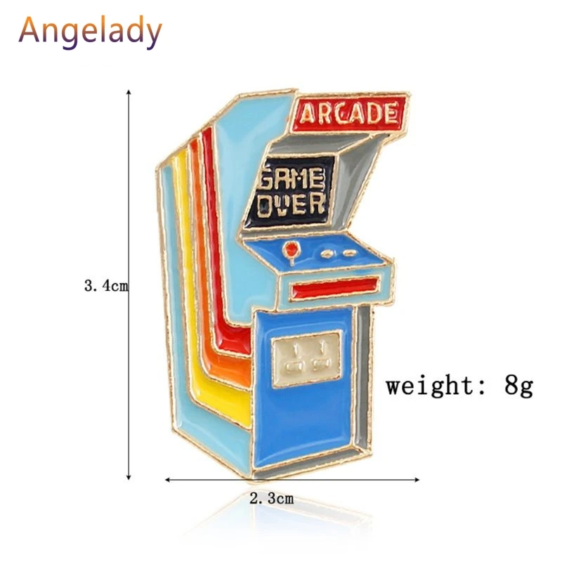 Мультяшная симпатичная игровая машинка настольная брошка из сплава мини-заколки