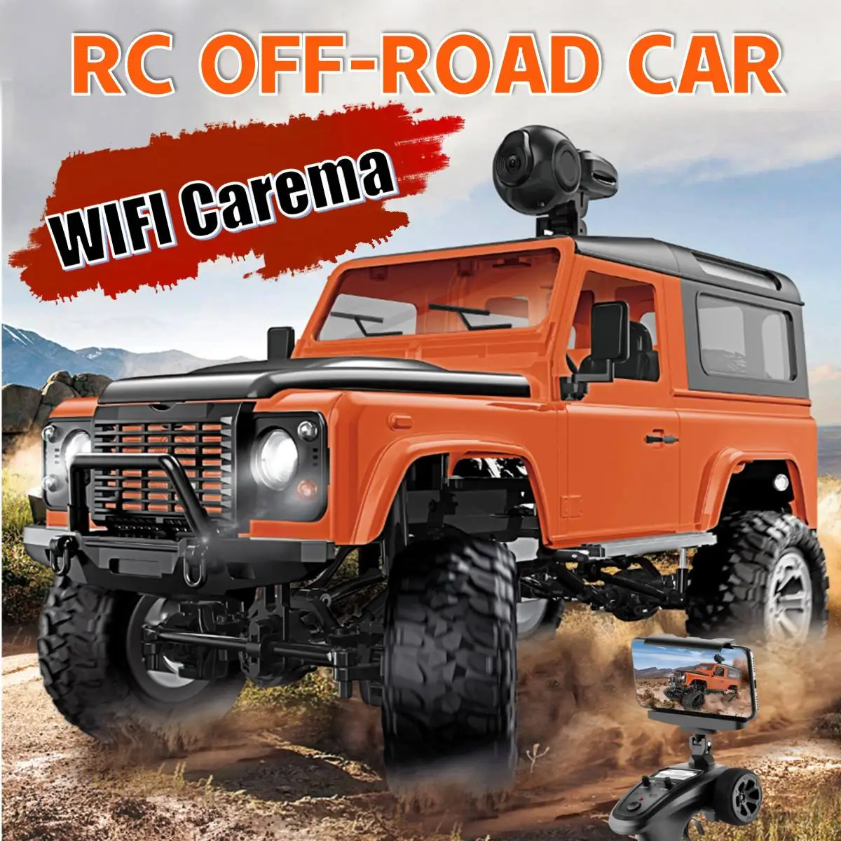 

RC Car 2.4G WIFI FPV HD Camera 1:16 4WD Off-road High-speed Full Proportion Remote Control Drift Climbing Car Children's Toys