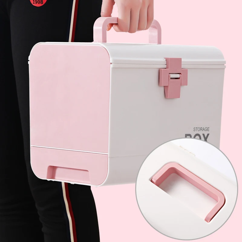 Многослойная аптечка для хранения, органайзер, медицинская коробка, переносные медицинские наборы, полипропиленовый пластиковый ящик, коробка для хранения лекарств, нагрудная коробка для дома
