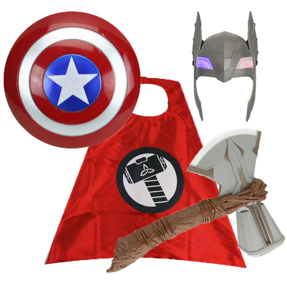 Марвел игрушки Аниме периферийный Капитан Америка щит герой Косплей накидка