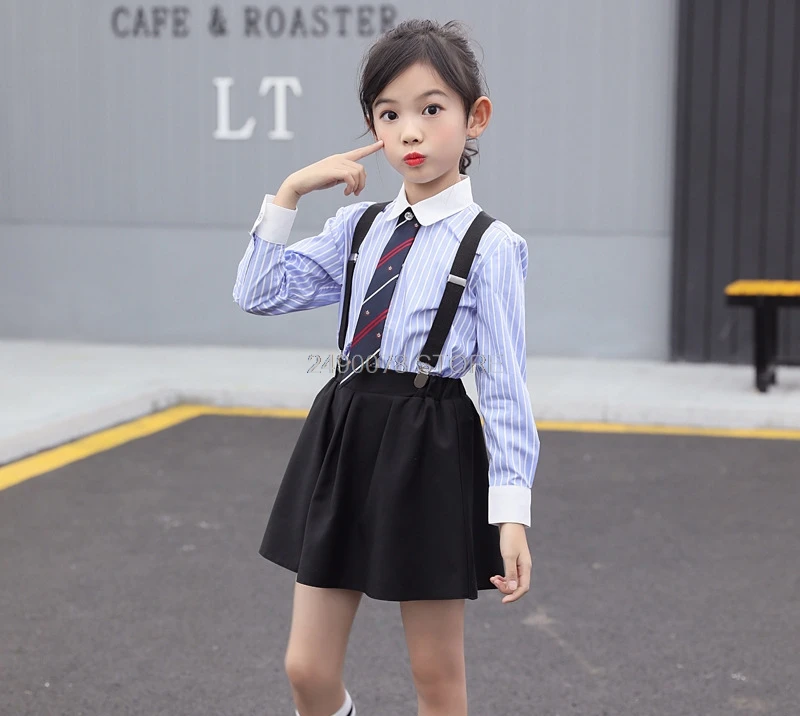 Школьная форма для маленьких девочек и мальчиков комплекты с галстуком-бабочкой
