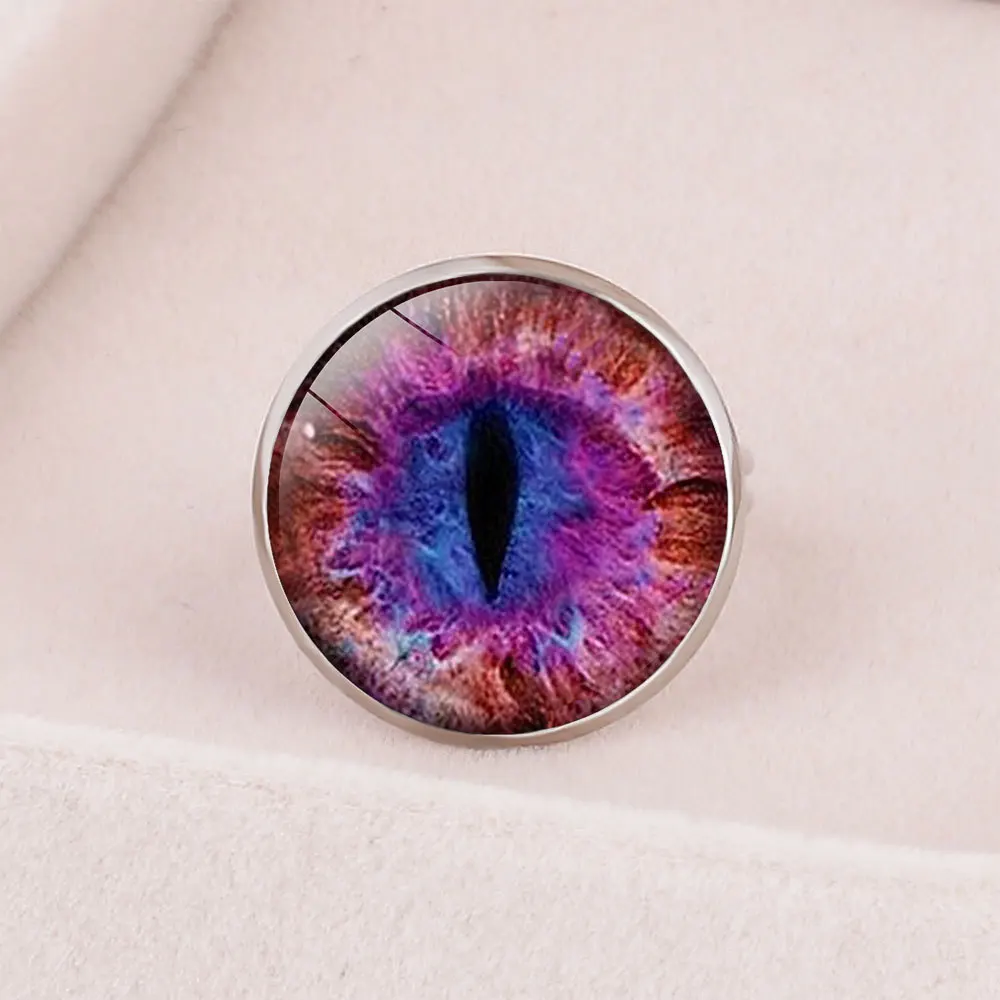 Панк Винтажный зловещий глаз кольцо для мужчин Готический крутой мужской дьявол