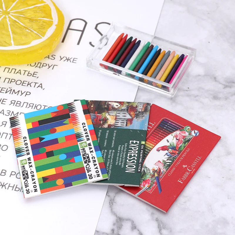 Миниатюрный карандаш для кукольного домика в масштабе 1/6 с 3 бумажными коробками