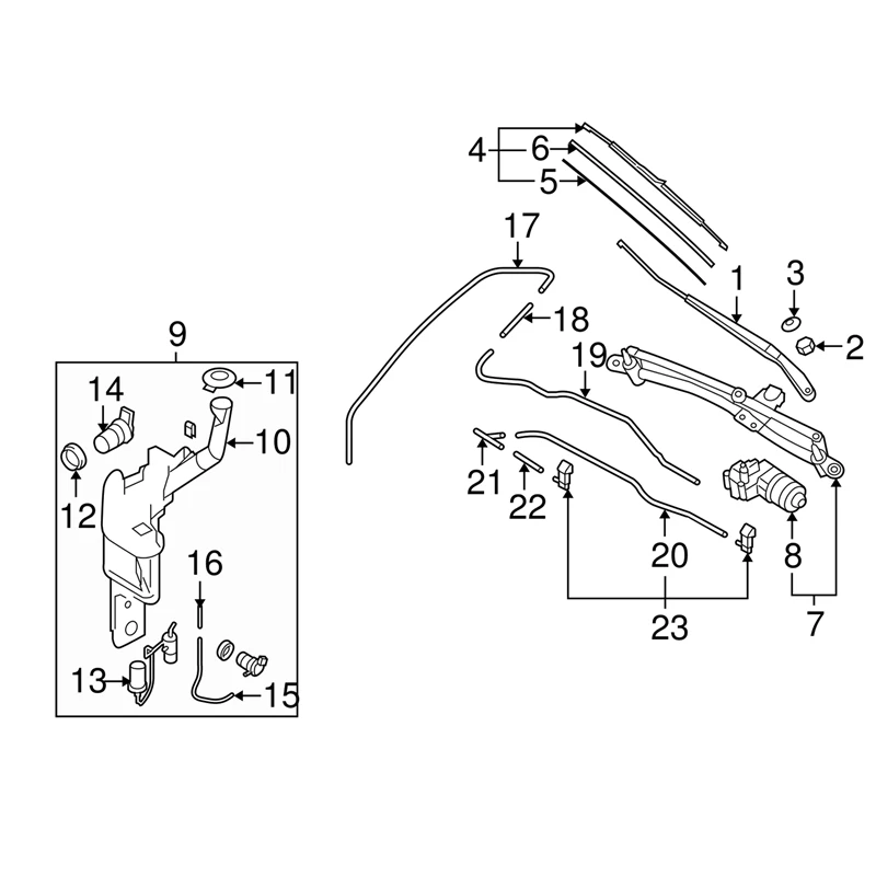 Моторный насос для омывателя лобового стекла Toyota RAV4 Corolla Yaris MAZDA 3 5 6 G22C-67-482 85330-71010
