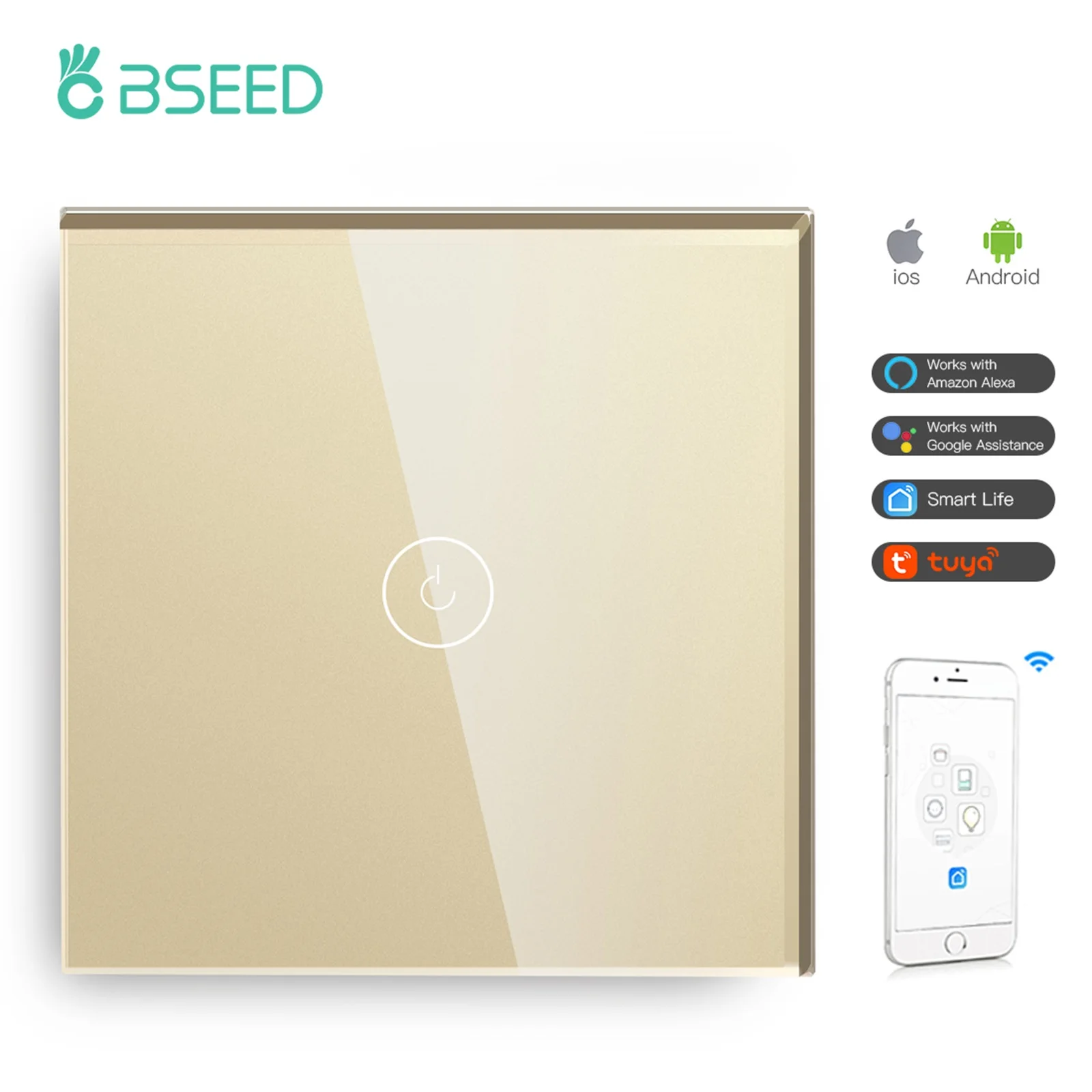 

Сенсорные выключатели BSEED WIFI 1/2/3 Gang